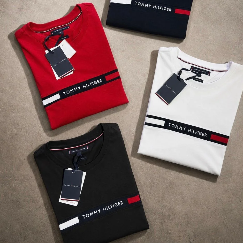 Kit Camisetas Tommy Hilfiger Chest Insert Branca/preta 2un