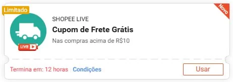 ☑️ Cupom Frete Grátis Shopee