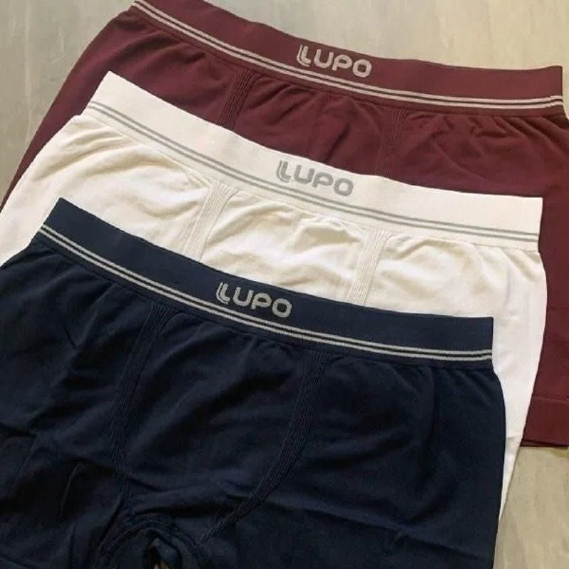 Kit 6 Cuecas Boxer Lupo Poliamida
