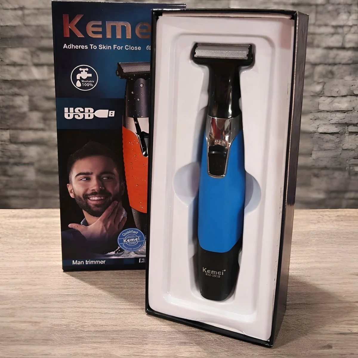 Barbeador Elétrico Prova D'água Kemei