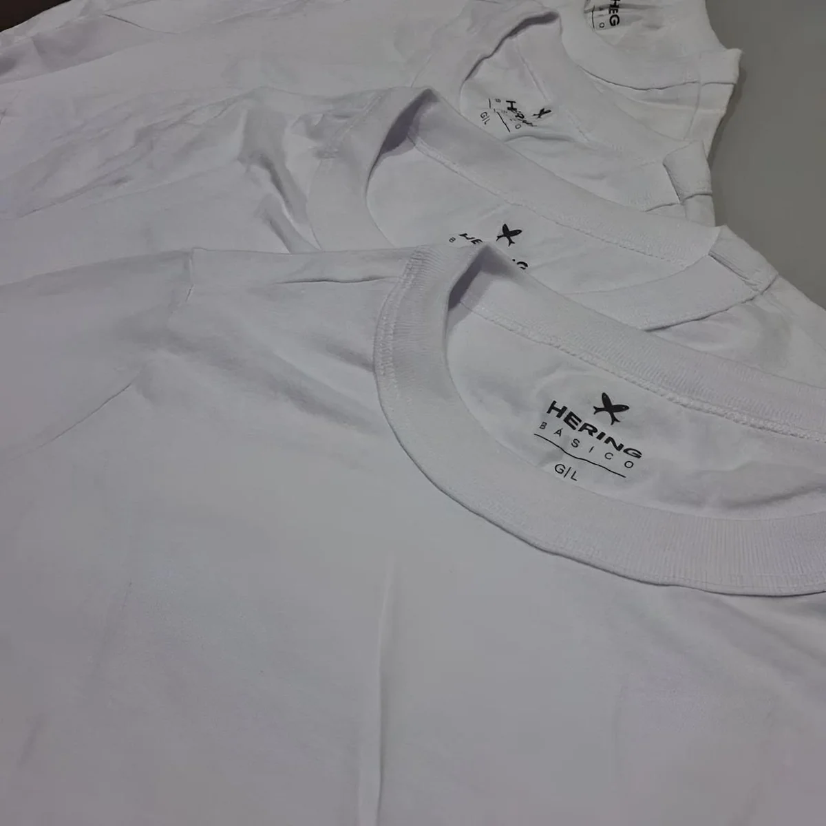 Kit 5 Camisetas Feminina Manga Curta Branca Hering Branco Liso M