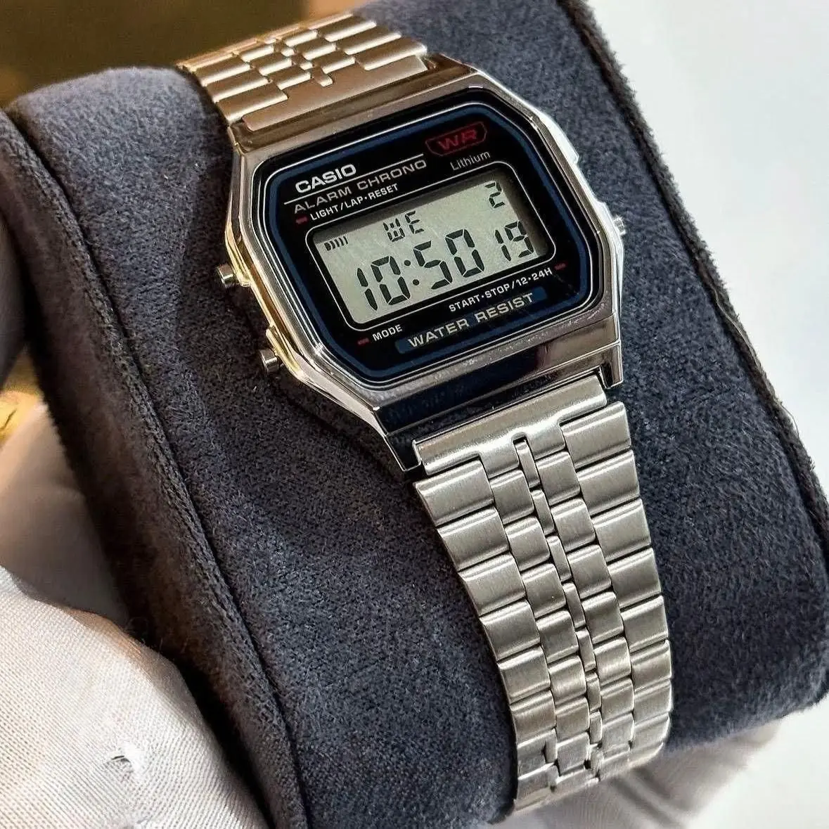 Relógio Casio Digital Esportivo Prata Retrô Vintage