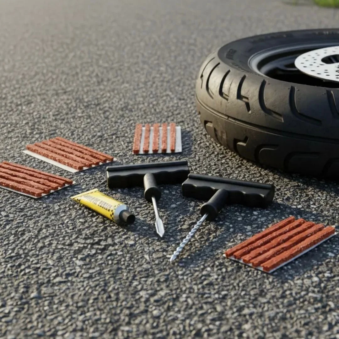 Kit Reparo Pneu 25 Remendos Macarrão Carro e Moto