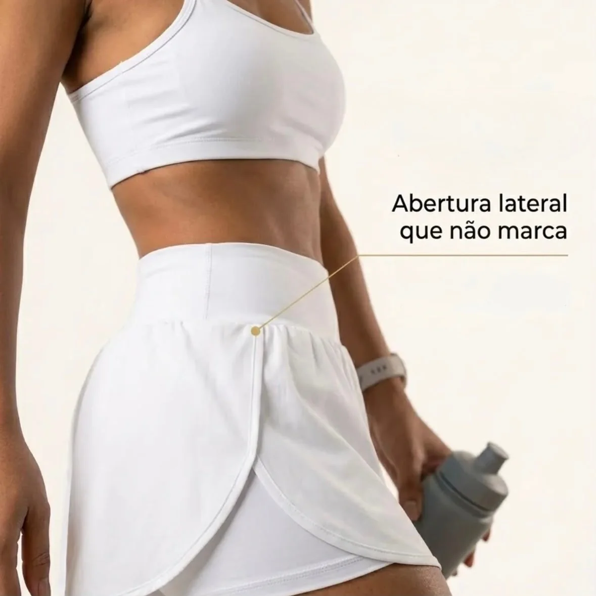 Conjunto Academia Top Short Duplo Cintura Alta