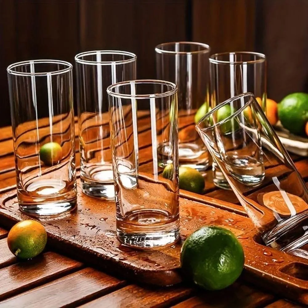 Kit 6 Copos Multiuso De Vidro Long 255ml  Trasparente