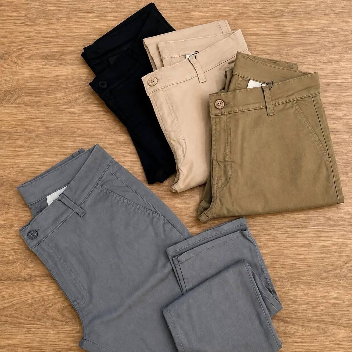 Kit 3 Calças Masculina Sarja Slim Alfaitaria