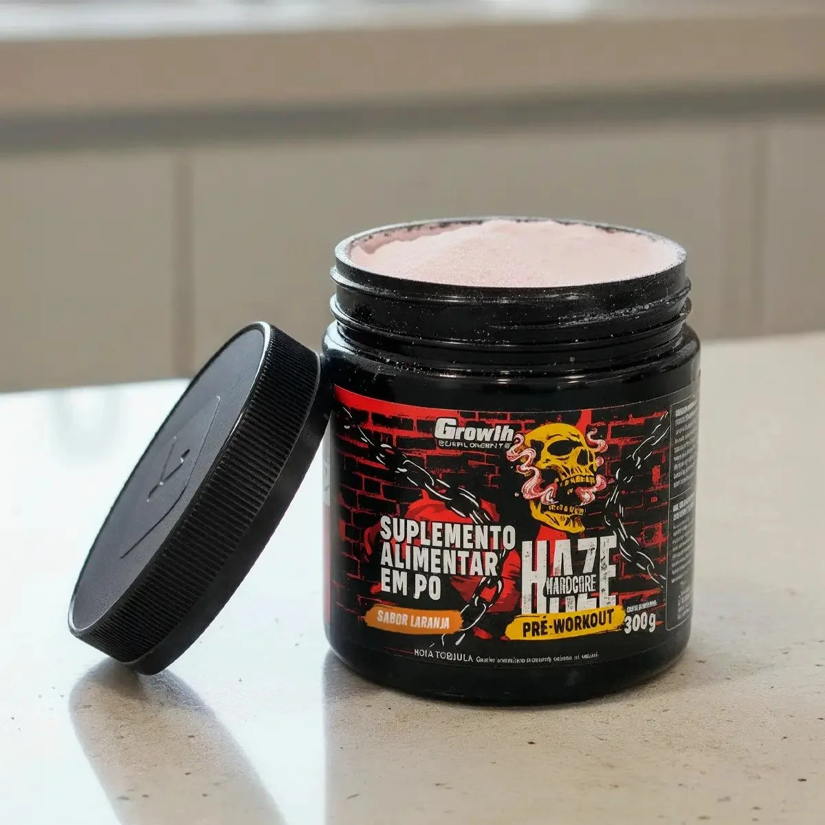 Pré-Treino Growth Supplements Haze Hardcore 300g Sabor Laranja