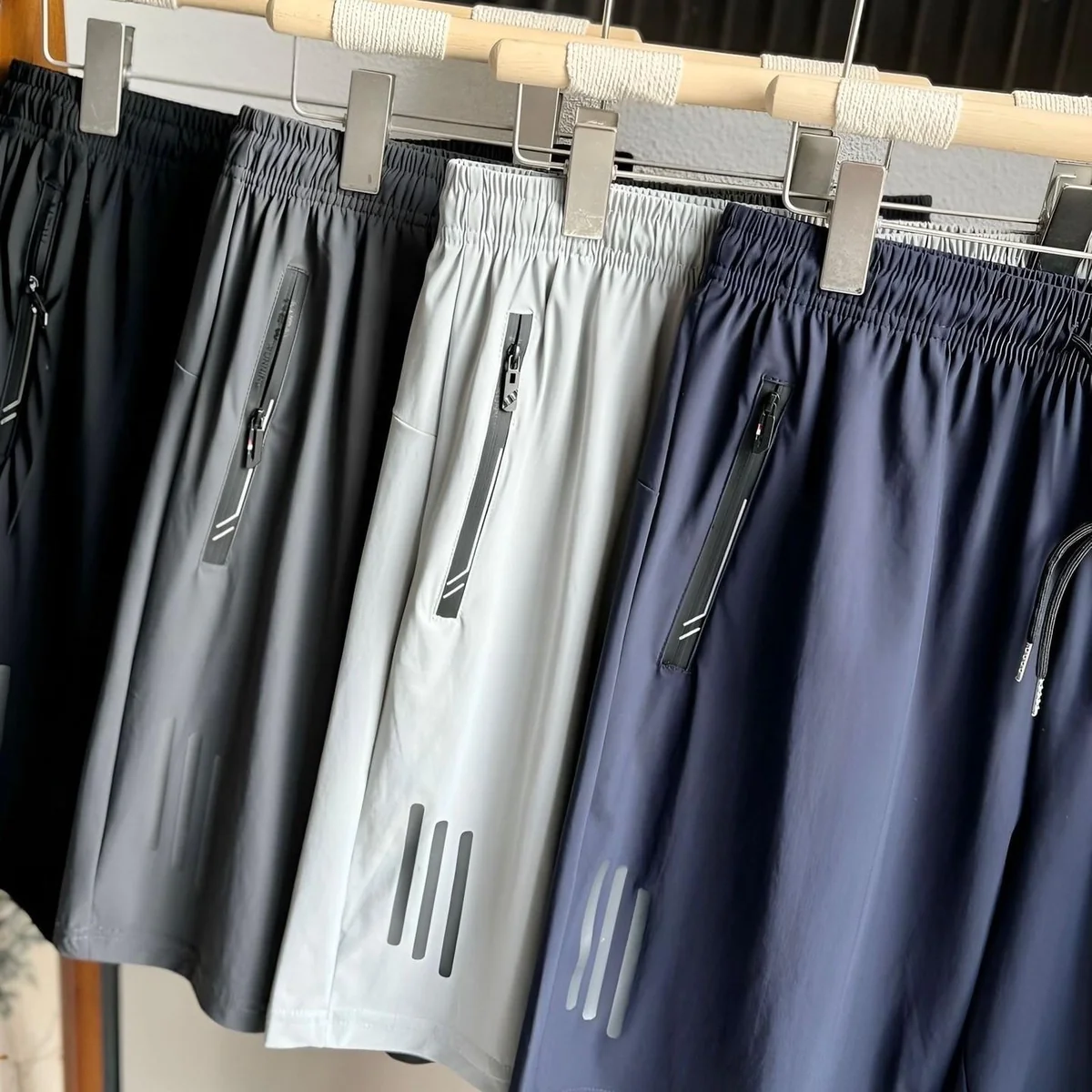 Kit 3 Bermuda Masculina Seda c/ Zíper
