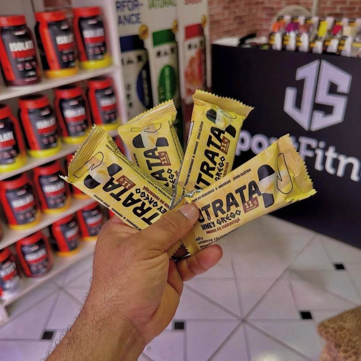 Barra Whey Grego 40g 12 Unidades Mousse De Maracujá Nutrata