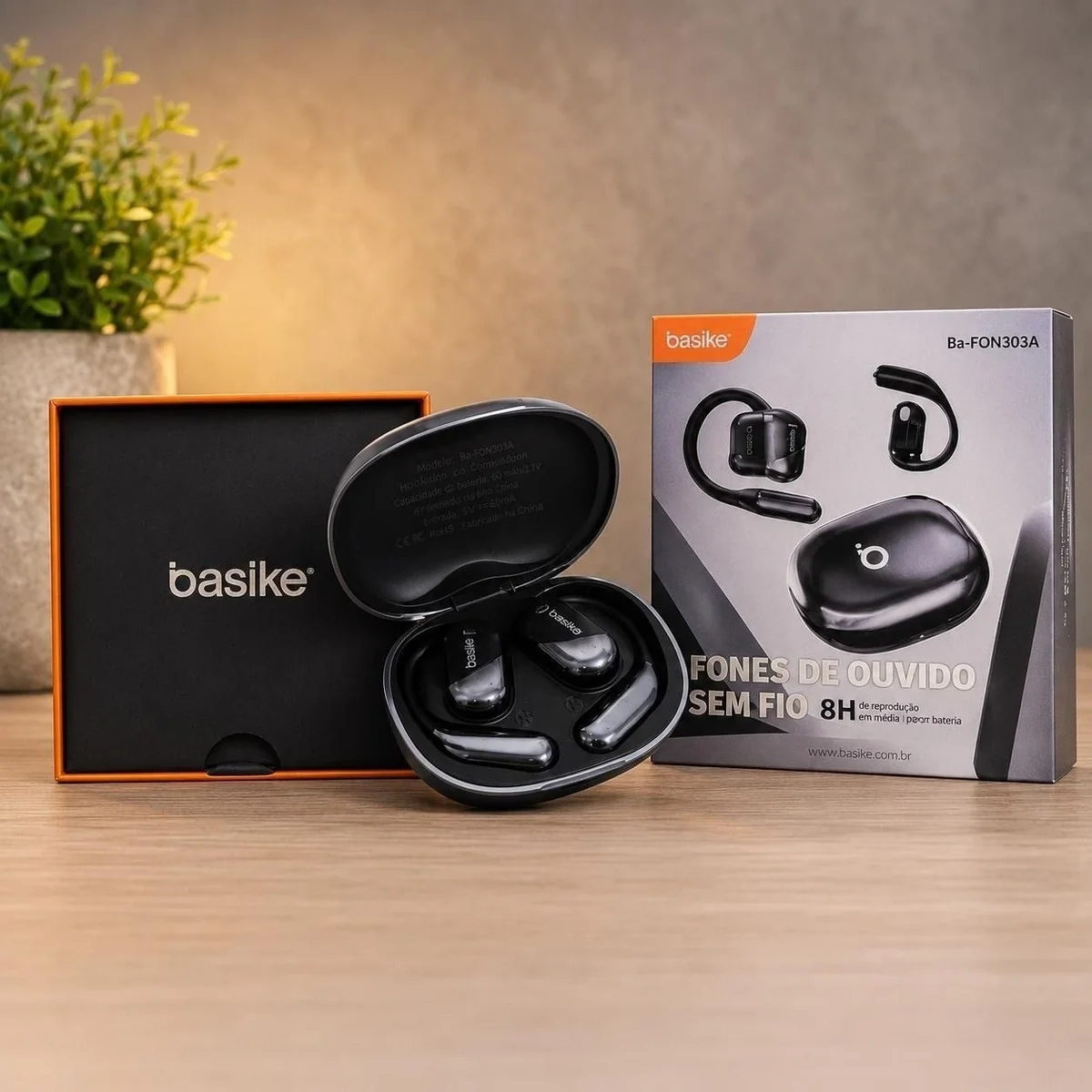 Basike Fone De Ouvido Sem Fio Bluetooth