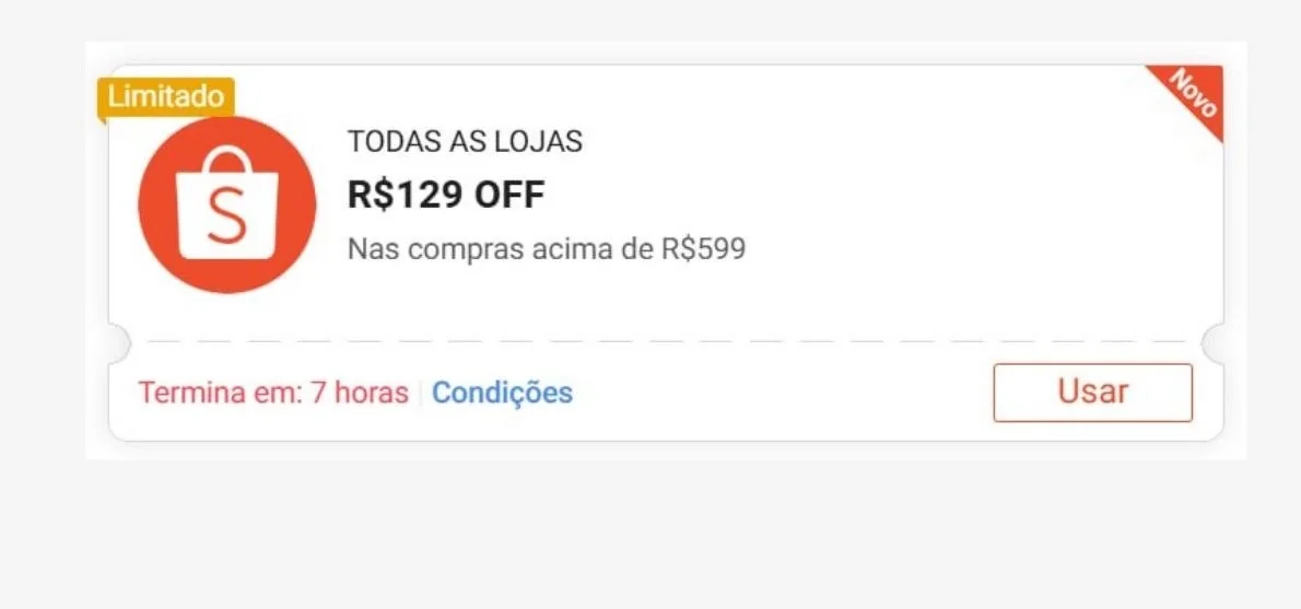 NOVO CUPOM SHOPEE