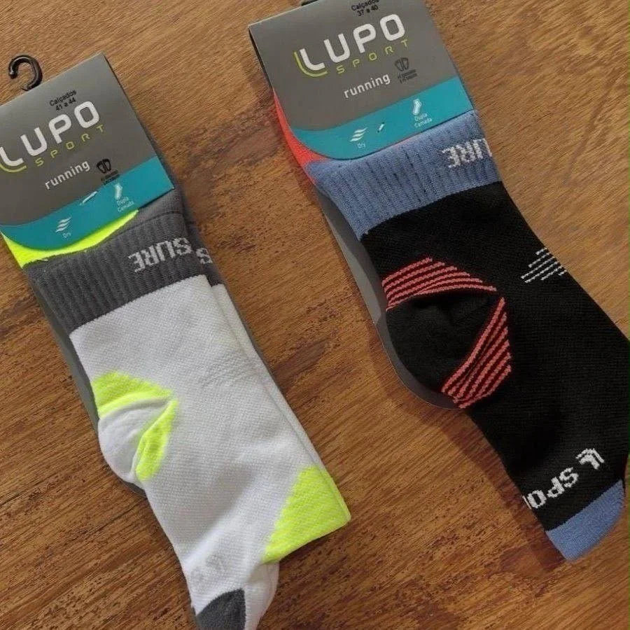 Meia Poliamida Corrida Lupo Dry Anti Bolha 3 pares