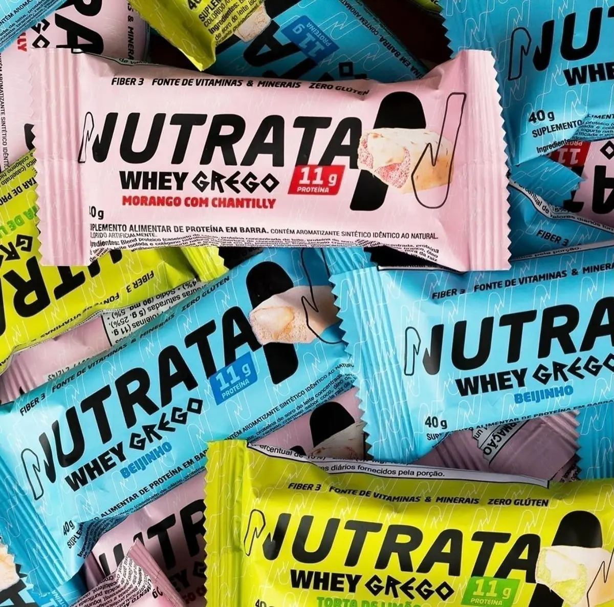 Barra Whey Grego 40g Display Com 12 Unidades Nutrata