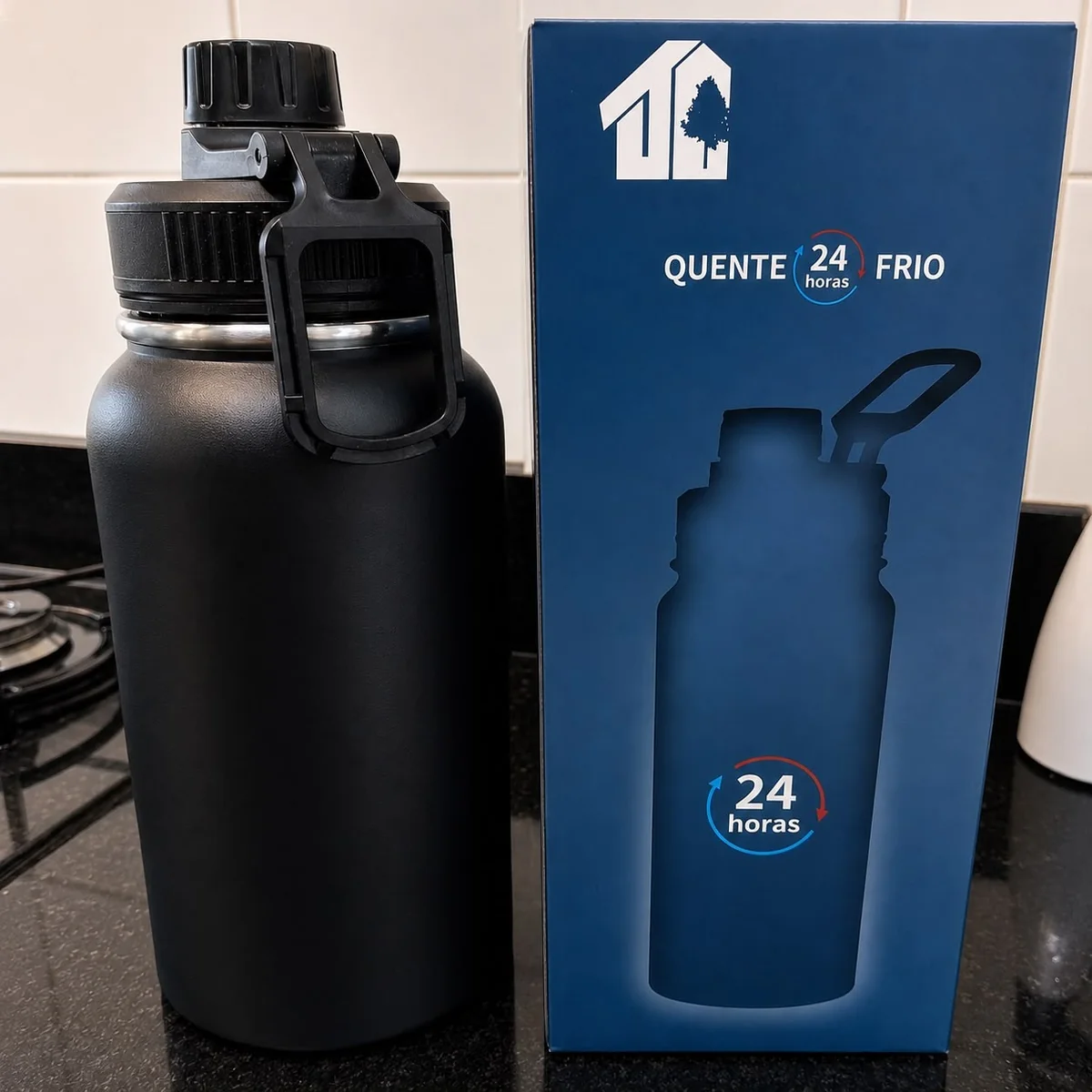 Garrafa Térmica 1200ml Portátil Isolamento De Aço