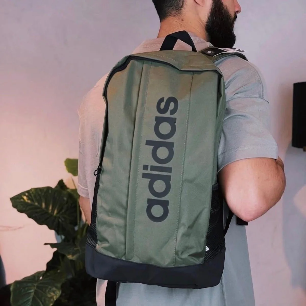 Mochila Adidas Linear Olive Strata 18,5L