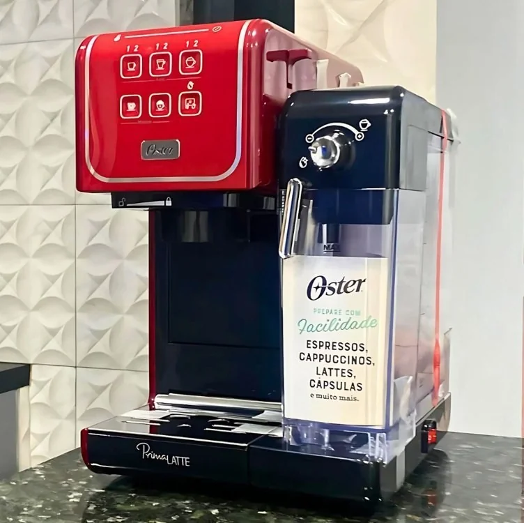 Cafeteira Espresso Oster PrimaLatte Touch Red - 220V