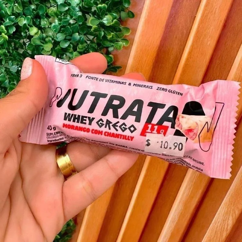 Barra Whey Grego 40g Display Com 12 Unidades Nutrata