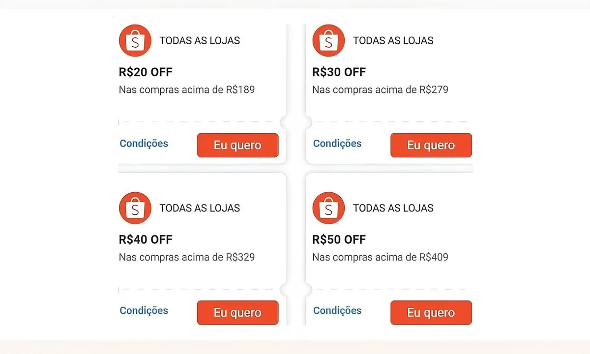 CUPONS SHOPEE RENOVADOS
