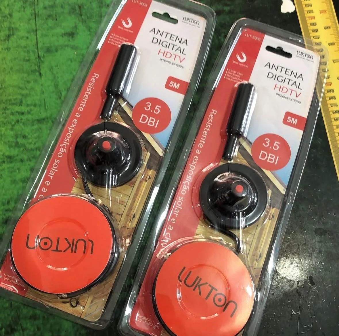Antena Tv Digital Interna Externa Uhf Vhf Em Alumínio Com Base Magnética Cabo 5m Alta Definição Para Tv E Conversor Sinal Estável Instalação Fácil Sem Mensalidade Davely Preto