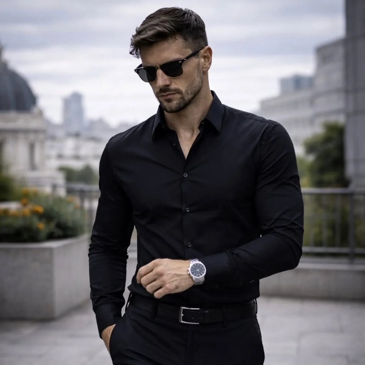 Camisa Social Masculina Slim Fit