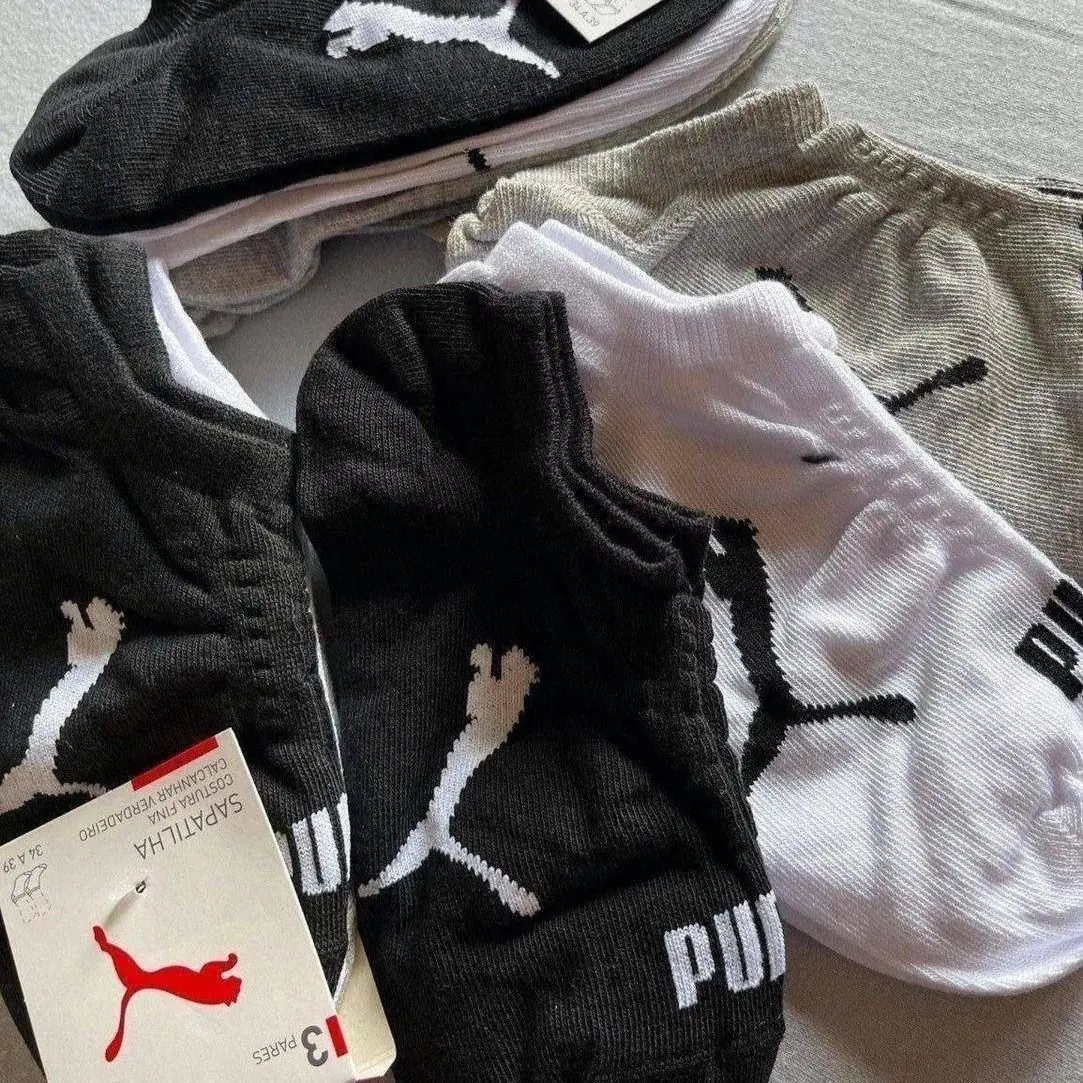 Kit 9 Pares Meias Invisível Puma Sapatilha