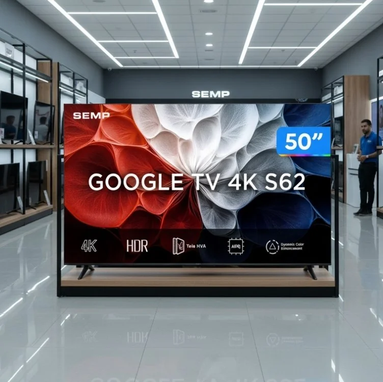 Smart TV 50" TCL 4K UHD LED 50S62 Google TV AiPQ Google Assistente 3 HDMI