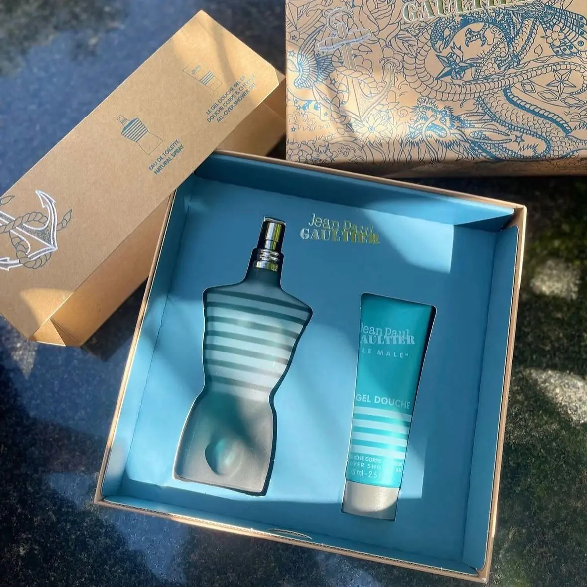 Kit Jean Paul Gaultire Le Male - Perfume EDT 75ml - Gel de Banho 75ml