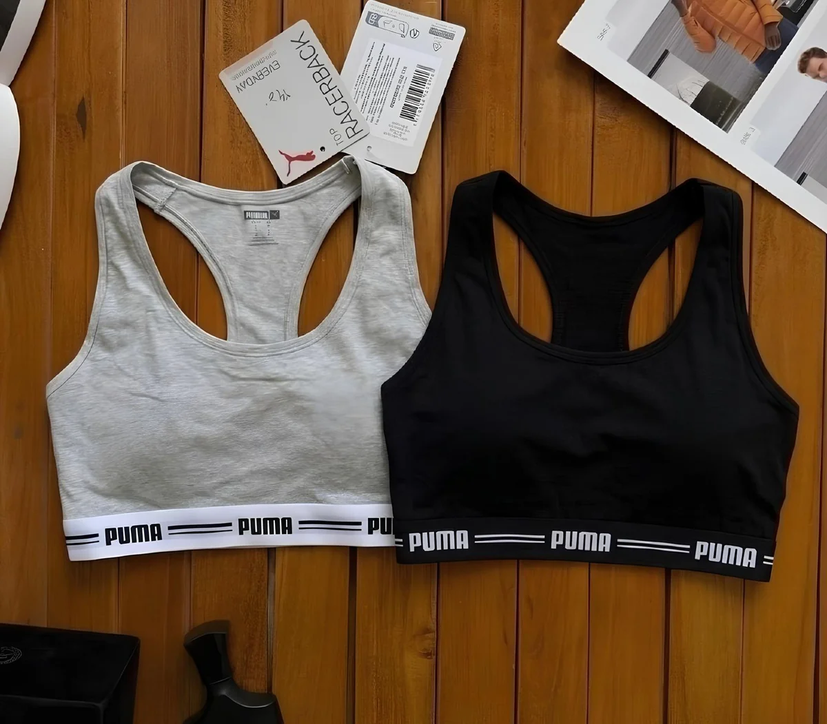 Kit 2 Tops Puma Alta Sustentação Sem Bojo