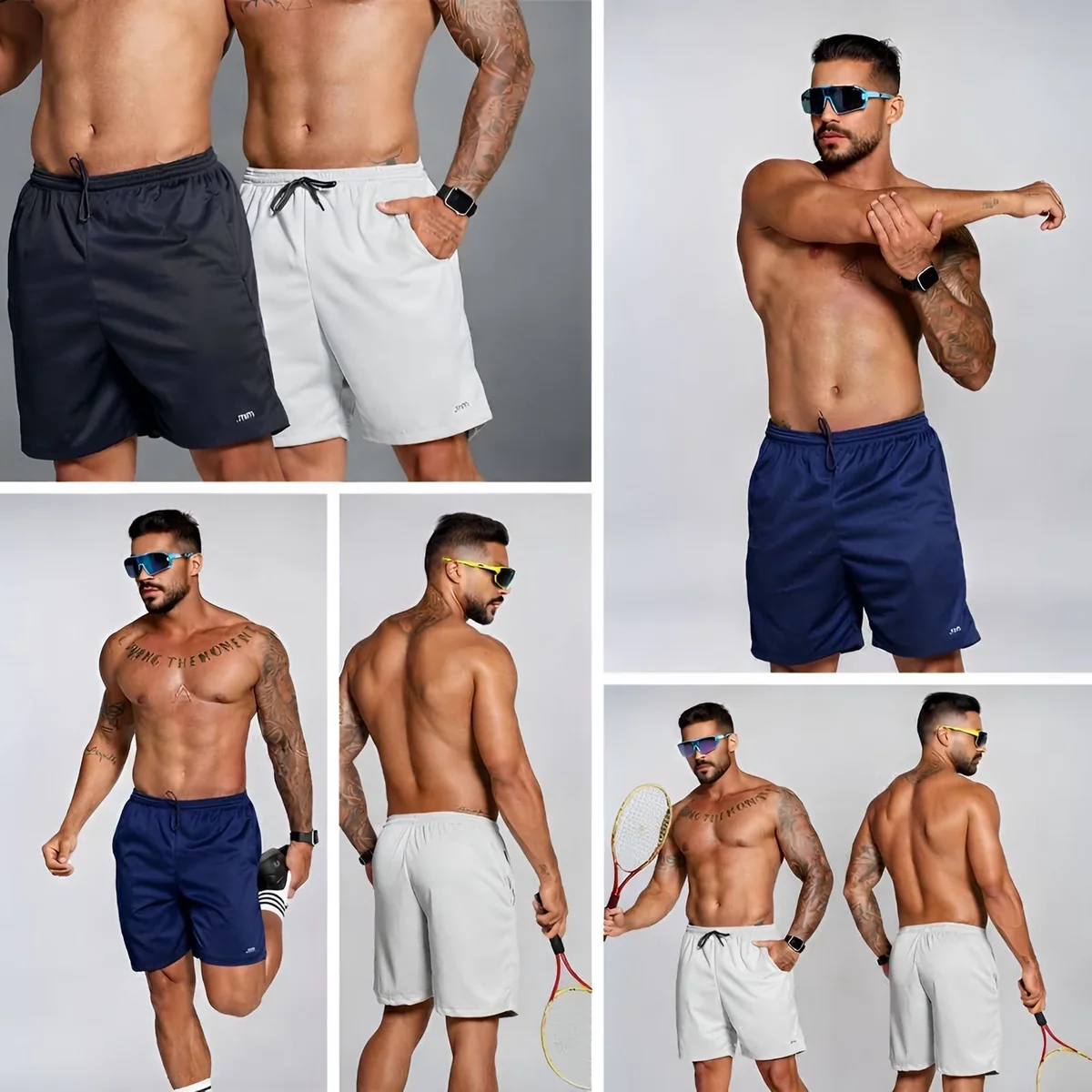 Kit 3 Short Bermuda esporte