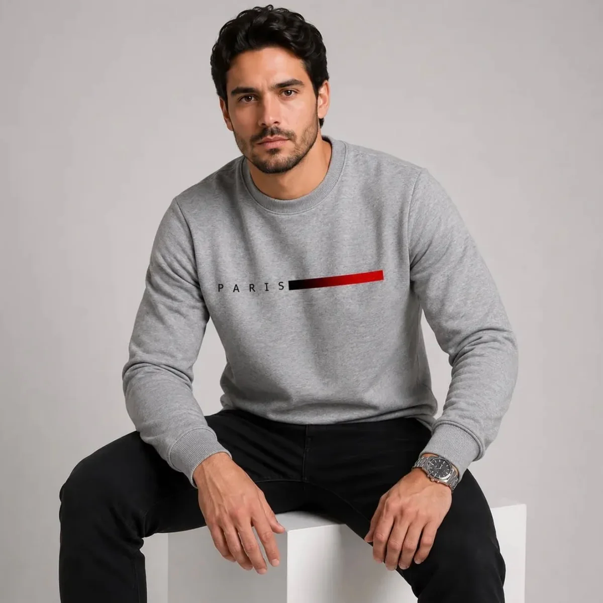 Moletom Paris Gola Careca Flanelado