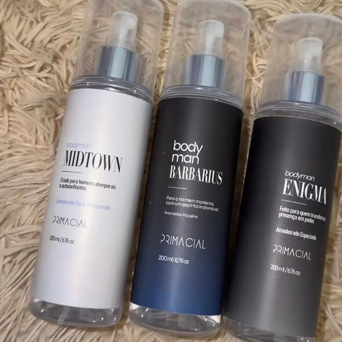 Kit Body Splash Masculino Barbarius + Enigma + Midtown 200ml
