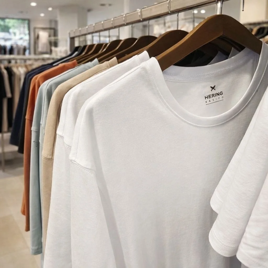 Kit 5 Camisetas Hering Masculina (P e G)