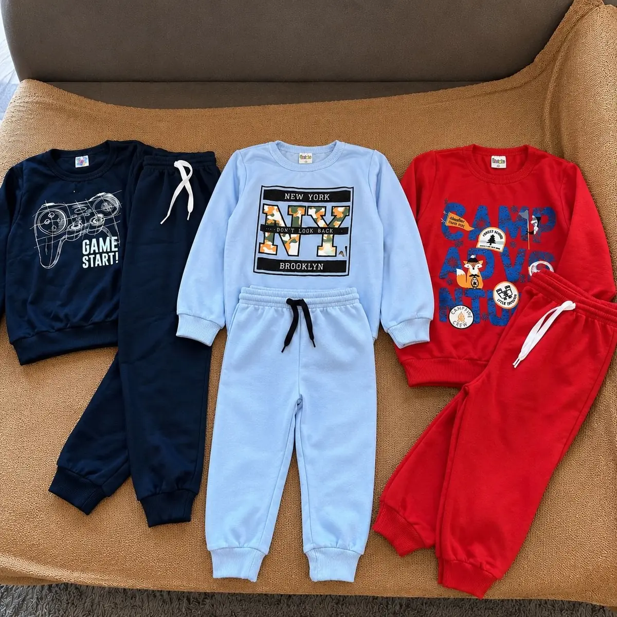 Kit 3 Conjuntos Moletom Menino Infantil Inverno