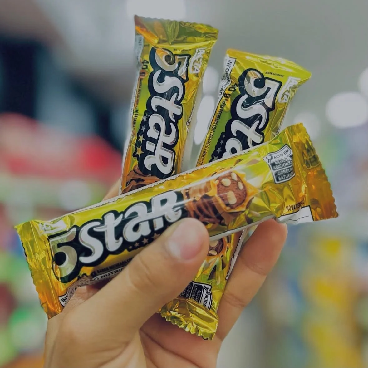 Chocolate 5 Star display com 18 unidades de 40g