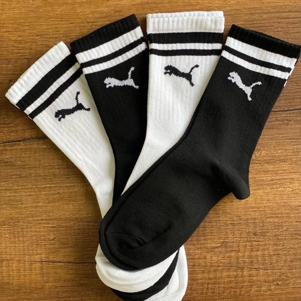 Kit 3 Pares Meias Puma Cano Alto Longo