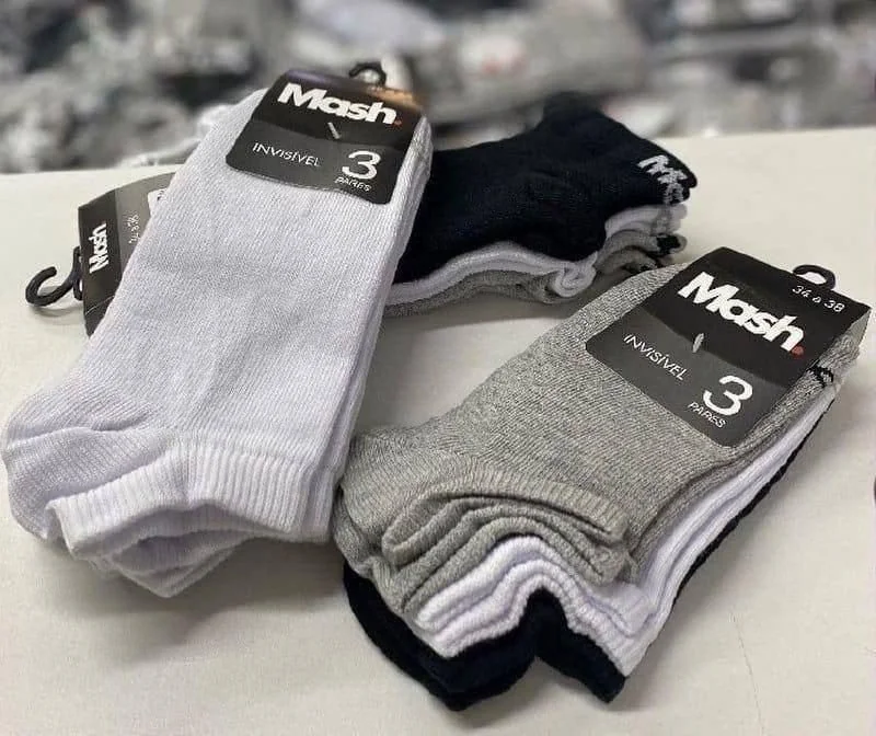Kit Com 10 Pares De Meias Mash Invisível