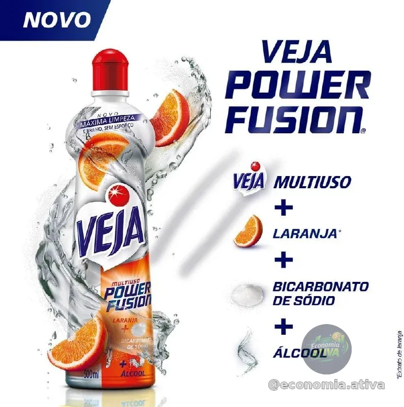 Veja Power Fusion Limpador Multiuso Laranja 500ml